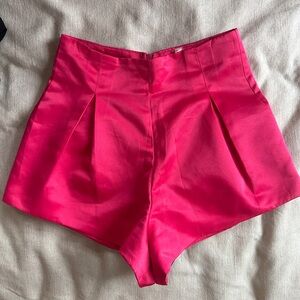 Satin high-waisted shorts - S